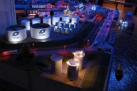 NOT Rotterdamer Hafen bei Nacht in Miniaturwelt Rotterdam